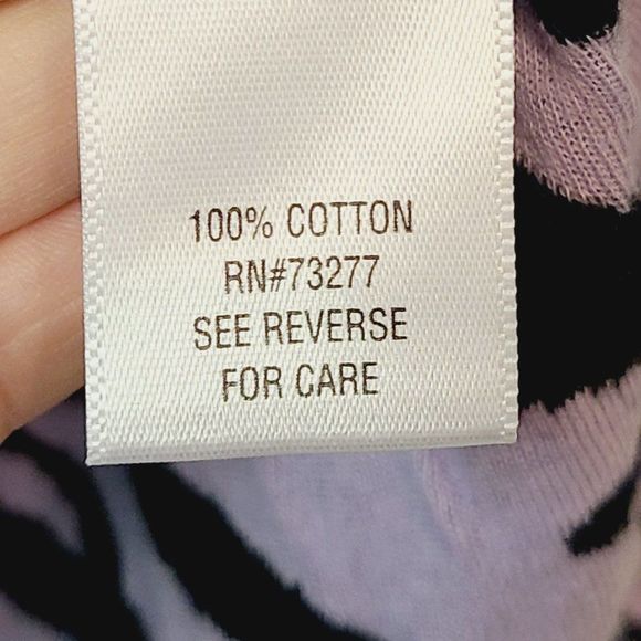 Dana Buchman Purple Black Tiger Animal Print Sweater Womens Medium - Picture 6 of 6